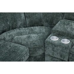 Kempton Electric Corner Sofa Green